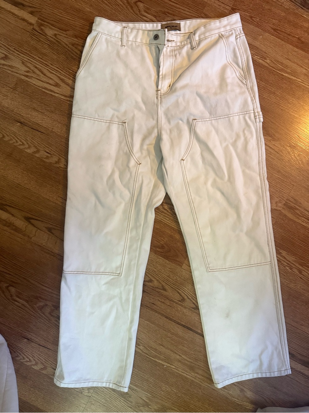 Wide-Leg Utility Pants in Cream - Women